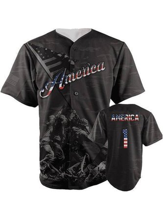 American Veteran Short Sleeve Baseball Jersey