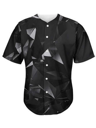 Geometry Glass Short Sleeve Baseball Shirt