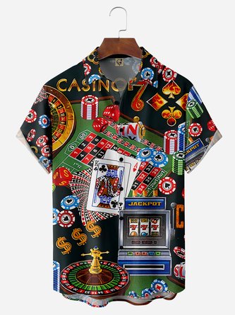 Casino Chest Pocket Short Sleeve Hawaiian Shirt