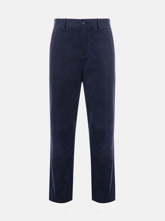 Men's Cotton Casual Straight-Keg Trousers