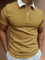 Casual Shirt Collar Plain Short Sleeve Polo Shirt
