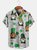 Mens St Patrick's Day Printed Casual Breathable Hawaiian Short Sleeve Shirt