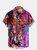Mens Rock Roll Punk Guitar Print Casual Breathable Chest Pocket Short Sleeve Hawaiian Shirts