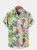 Holiday Casual Festival Elements Carnival Gradient Pattern Hawaiian Print Shirt Top