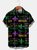 Holiday Casual Festive Elements Carnival Geometric Pattern Hawaiian Print Shirt Top