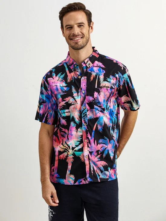 Hardaddy® Cotton Palm Tree Oxford Shirt