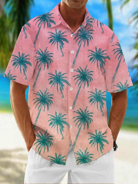 Moisture Wicking Coconut Tree Hawaiian Shirt