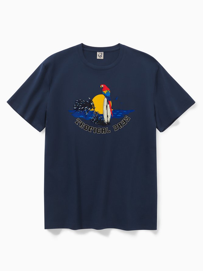Parrot Round Neck T-shirt