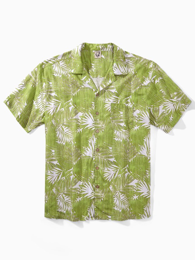 Hardaddy® Cotton Tropical Print Short Sleeve Resort Shirt | hawalili