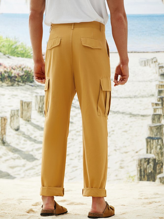 Cotton Multi-pocket Cargo Casual Trousers