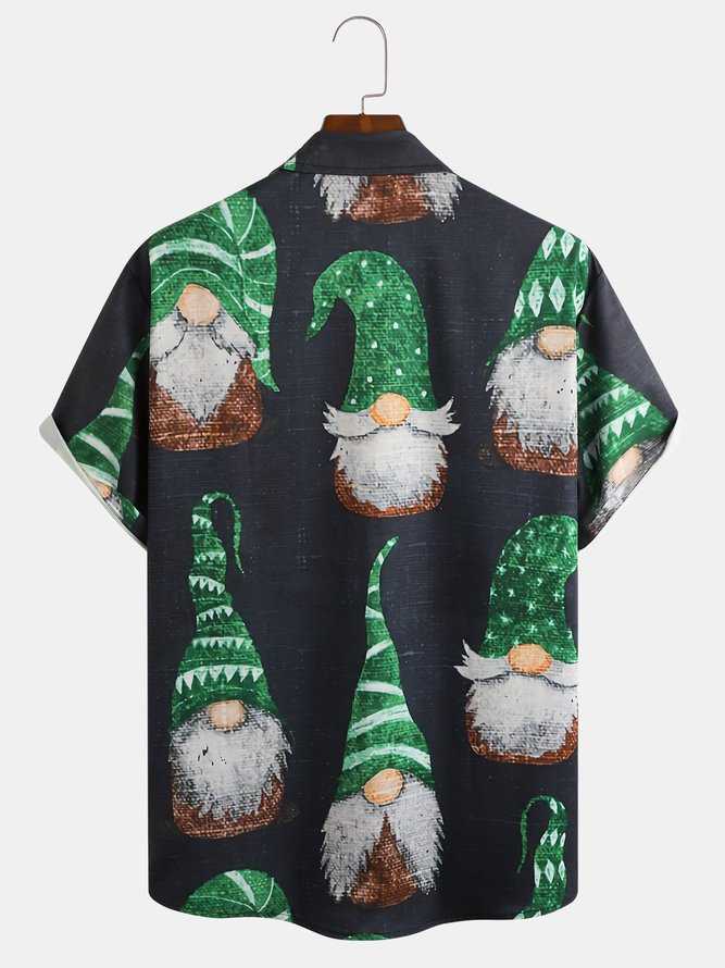 Gnomes Chest Pocket Short Sleeve  Shirt