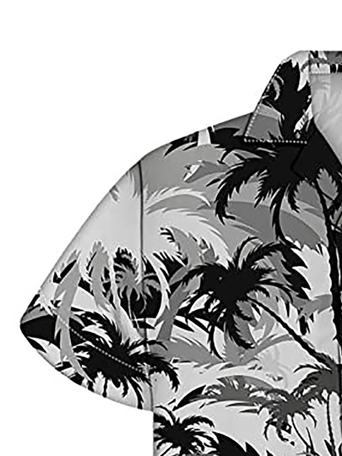 Men's Printed Coconut Tree Basic Shirt