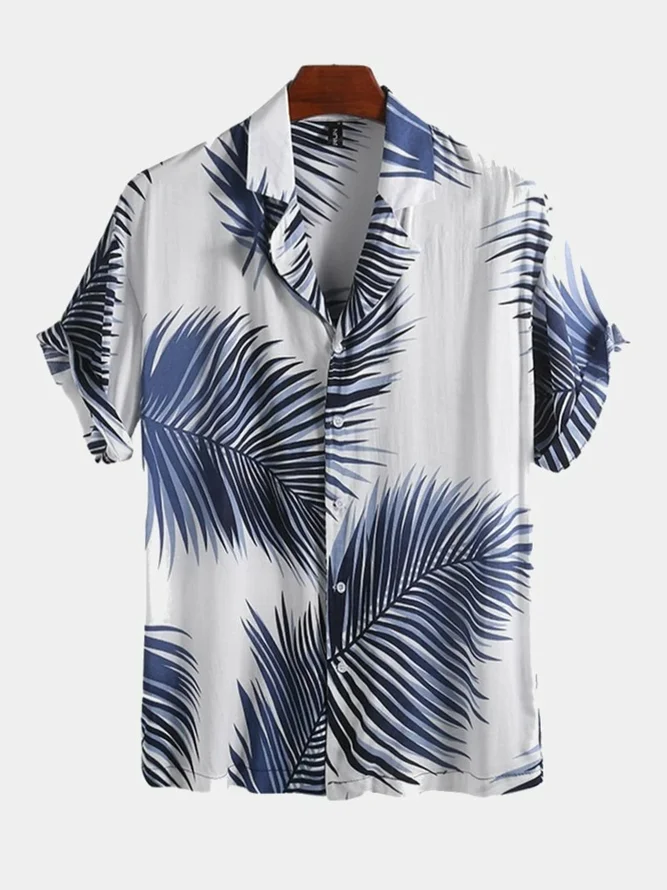 Men's Printed Palm Leaf Shirts | Men's Floral shirt | Printed Men's ...