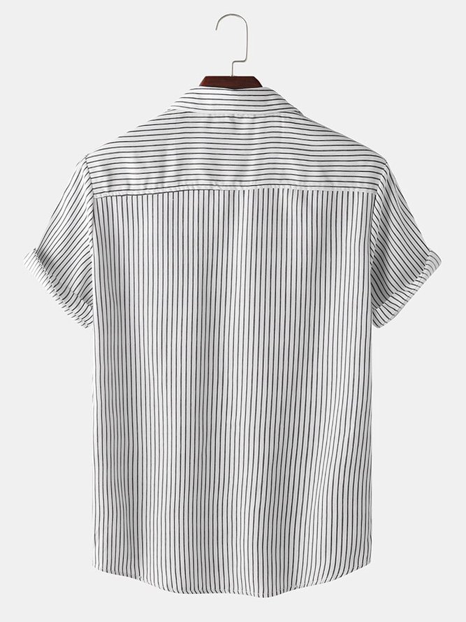 navy pinstriped shirt mixxmix