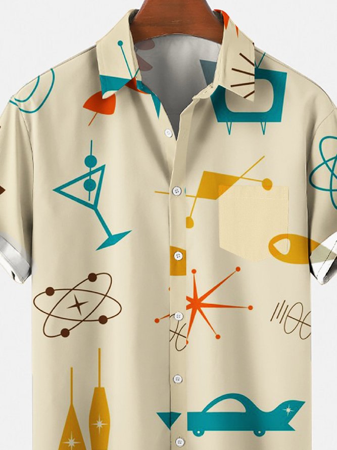 Hawaiian Shirt for MenShort Sleeve Casual Loose Shirt