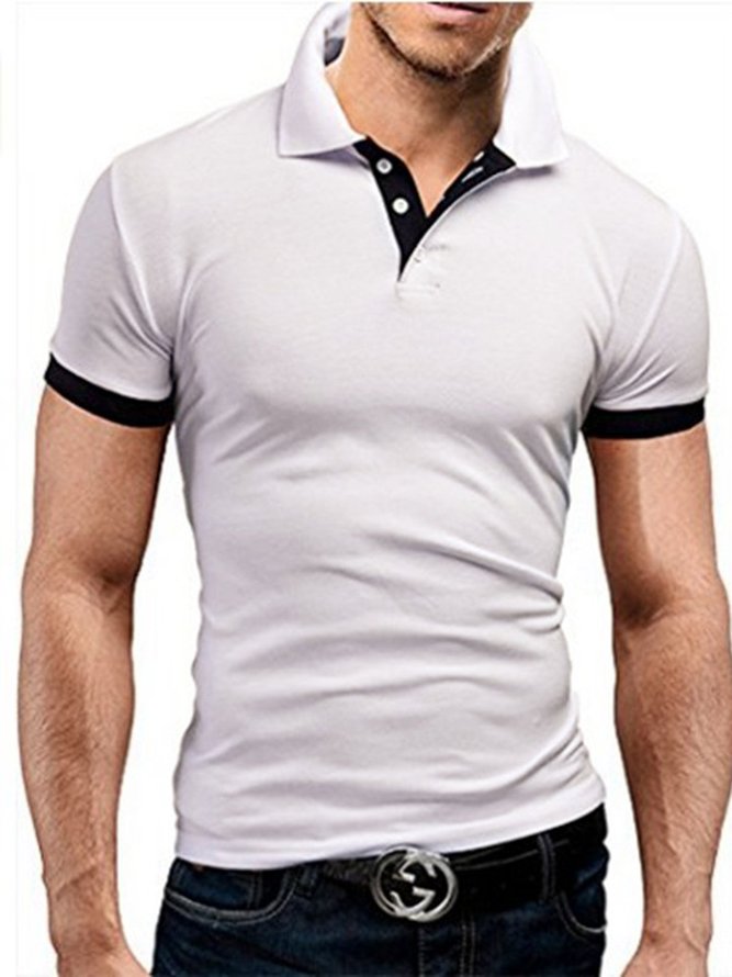 Plain Shirt Collar Shirts & Tops