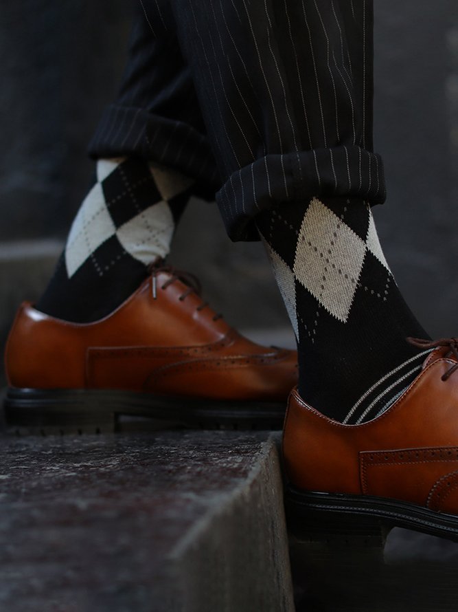 Gentleman Check Men's Socks