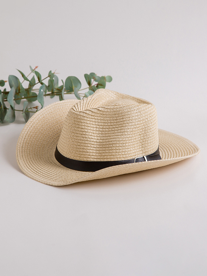 braided straw hat