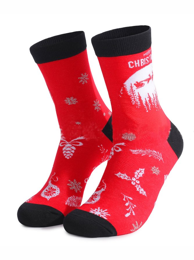 Christmas Elk Socks