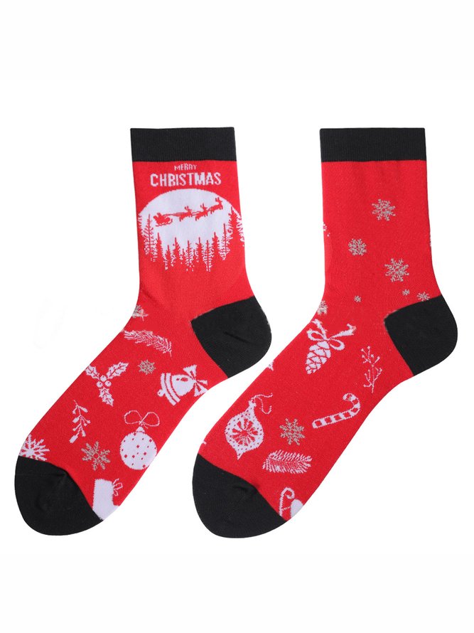 Christmas Elk Socks