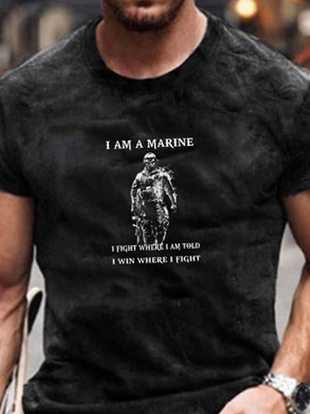 Men's Patriotic Military Casual Short Sleeve Shirt