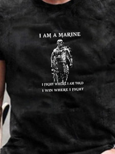 Men's Patriotic Military Casual Short Sleeve Shirt