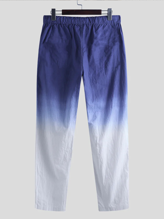 Gradient printed trousers casual style undergarments.