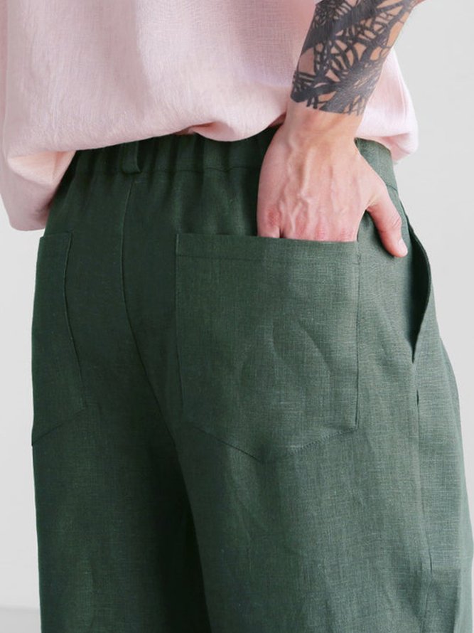 Men's Cotton Linen Loose Casual Trousers