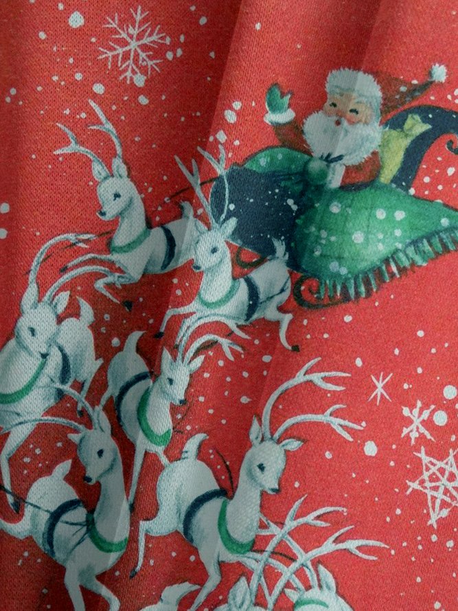 Santa Reindeer Hoodie Sweatshirt