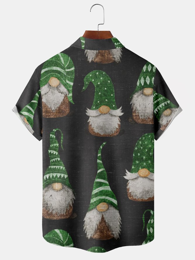 Gnomes Chest Pocket Short Sleeve  Shirt
