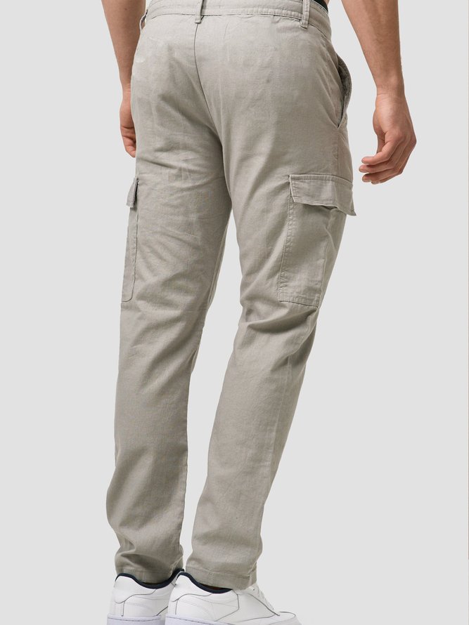 Cotton And Linen Chino Pants