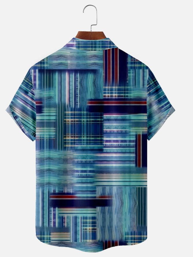 Symphony Texture Chest Pocket Short Sleeve Casual Shirt