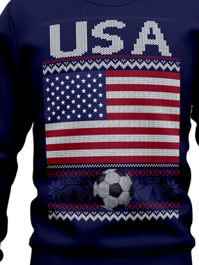 Ugly American Flag Crew Neck Sweatshirt