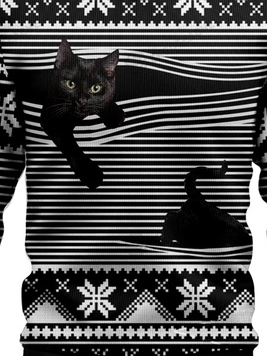 Ugly Cat Crew Neck Sweatshirt