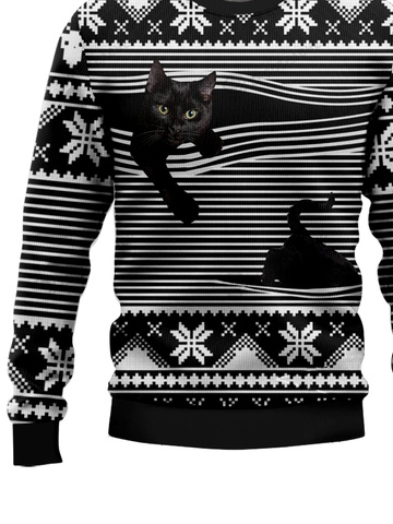 Ugly Cat Crew Neck Sweatshirt