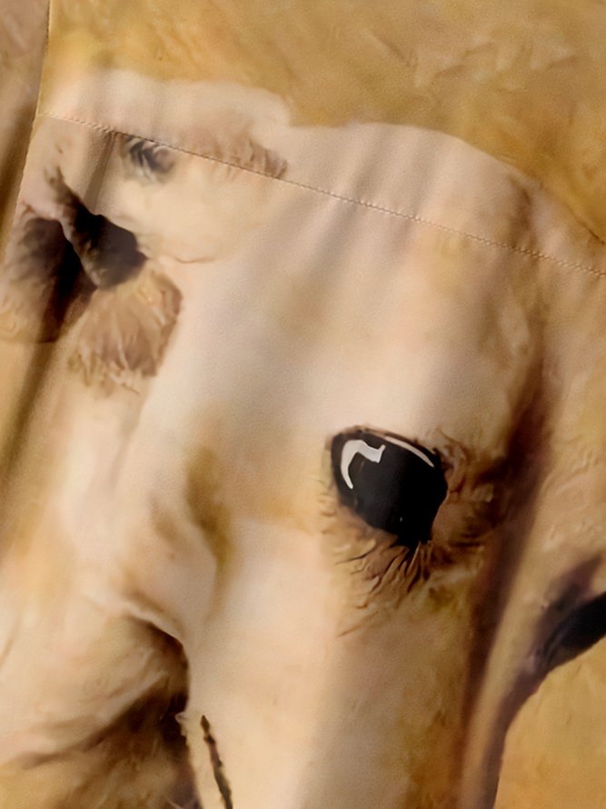 Greyhound Chest Pocket Short Sleeve Casual Shirt