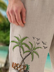 Coconut Tree Print Bermuda