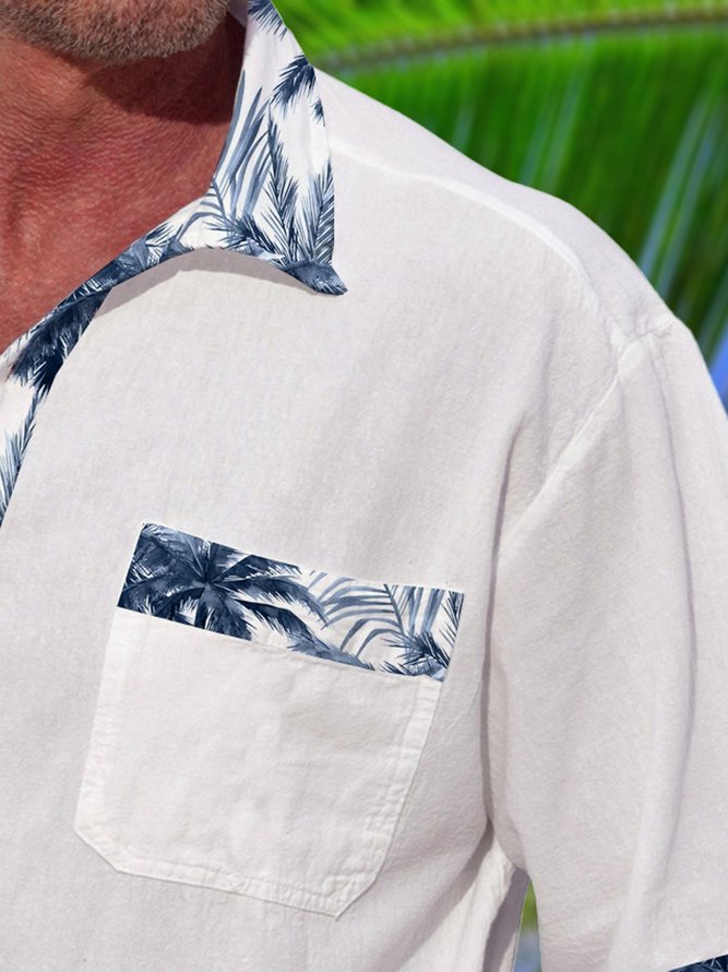 Plants Chest Pocket Short Sleeve Resort Shirt