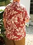Big Siz Floral Chest Pocket Short Sleeve Hawaiian Shirt