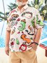 Big Size Mexican Culture Chest Pocket Short Sleeve Casual Shirt