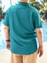 Big Size TIKI Chest Pocket Short Sleeve Bowling Shirt