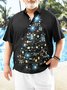 Big Size New Year Chest Pocket Short Sleeve Casual Shirt