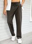 Men's Cotton Linen Elastic Waist Casual Trousers