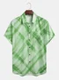 Check Print Chest Pocket Short Sleeve Resort Shirt