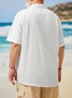 Big Size Coconut Tree Chest Pocket Short Sleeve Resort Shirt