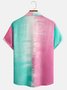 Color Block Chest Pocket Short Sleeve Resort Shirt
