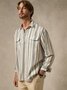 Stripes Flap Pockets Long Sleeve Casual Shirt