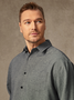 Plain Textured Fabric Long Sleeve Casual Shirt