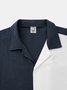 Hardaddy® Cotton Paneled Contrast Short Sleeve Casual Shirt