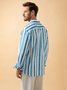 Striped Chest Pocket Long Sleeve Casual Shirt
